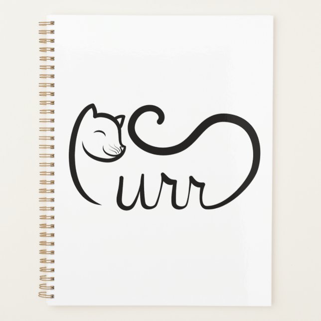 Agenda Tipografia Purr PRETA (Frente)