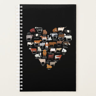Agenda Tipos De Vacas - Presente De Coração De Vacas