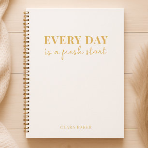 Agenda Todos os dias é um novo começo mínimo Dourado e br