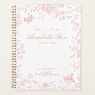 Agenda Toile Rosa De Jouy Vintage Floral Meu Primeiro Ano