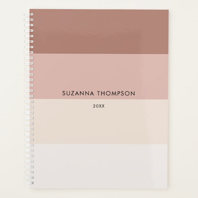 Agenda Tons Terrestres Modernos Beige Castanhos (Frente)