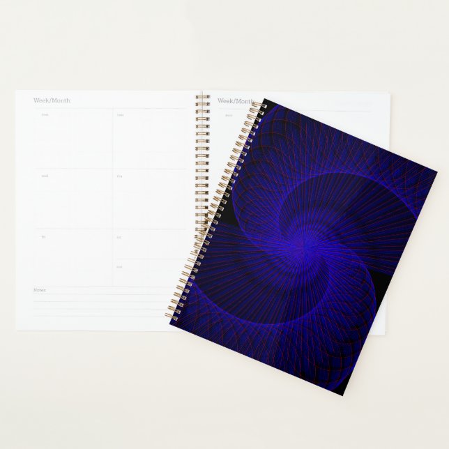 Agenda Top Down Dual Funnel Geometric Spiral Planner (Exibição)