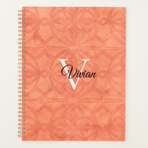 Agenda Toranja Rosa Batik Elegante Monograma