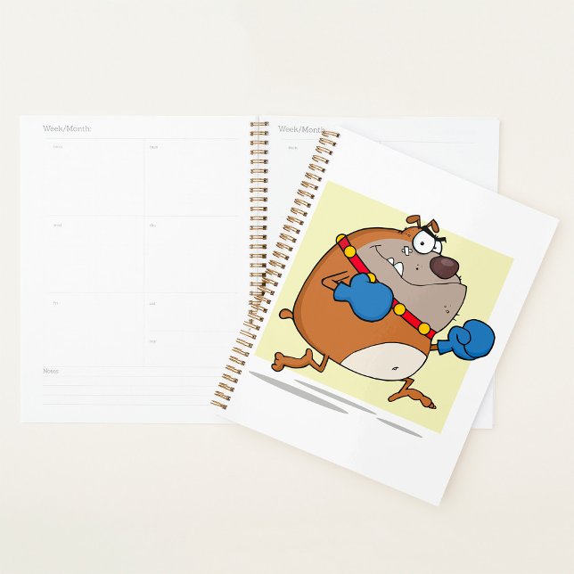 Agenda Tórax de Bulldog de Desenho Animado Engraçado (Criador carregado)