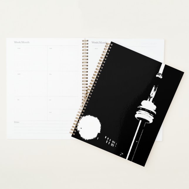Agenda Torre CN Urbana de noite notebook (Exibição)