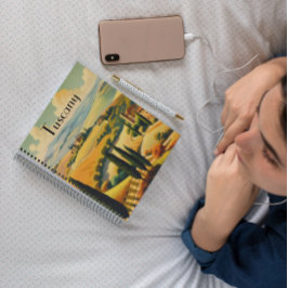 Agenda Toscana Poster de viagens vintage, personalizável