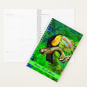 Agenda Toucan Bird Planner - Seu Texto - Nome