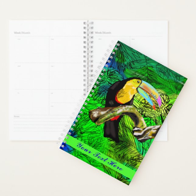 Agenda Toucan Bird Planner - Seu Texto - Nome (Exibição)