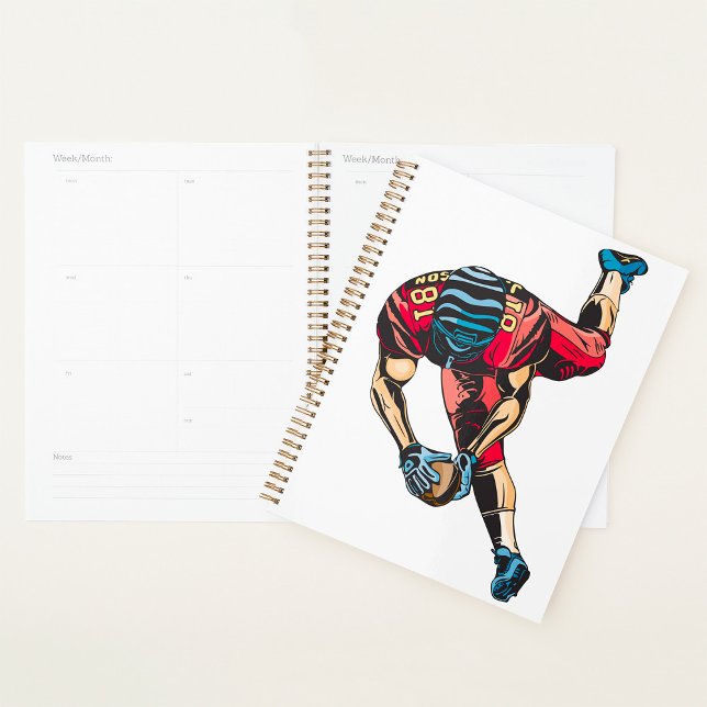 Agenda Touchdown dinâmico do jogador de futebol americano (Criador carregado)