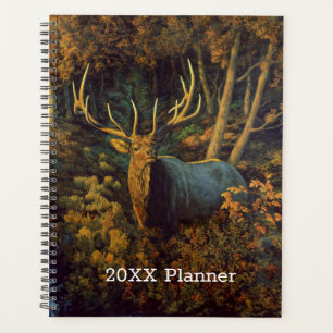 Agenda Touro Elk na Floresta do outono