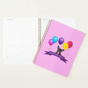 Agenda Touro Francês Cachorro Puppy Feliz Aniversário Gif