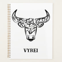 Touro Tribal Negro e Branco / Ox