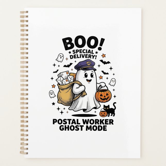 Agenda Trabalhador Postal Modo Fantasma Design de Entrega (Frente)