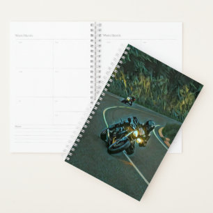 Agenda trabalho de arte de motocicleta vintage