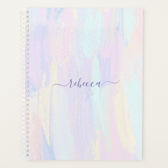 Agenda Traços de Tinta Pastel (Frente)