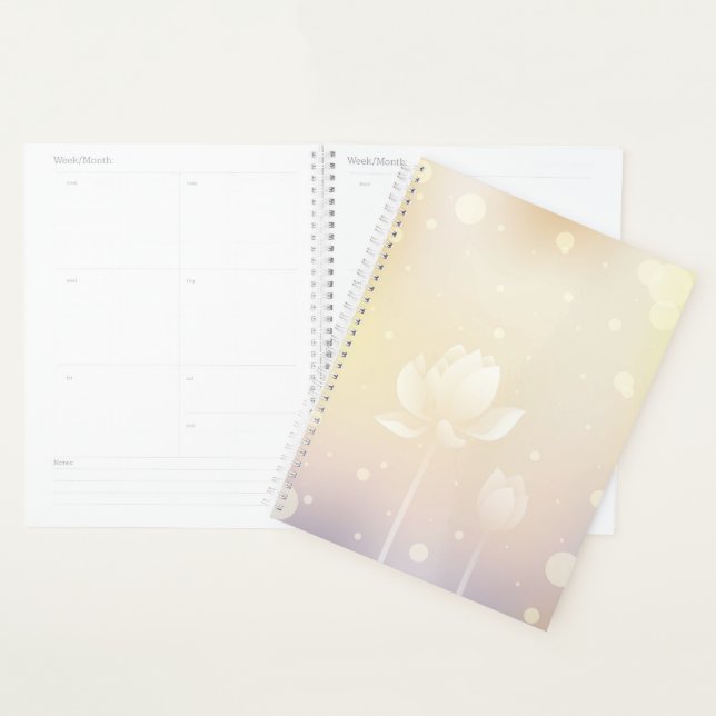 Agenda Tranquil Lotus Hardcover Daily Planner (Exibição)