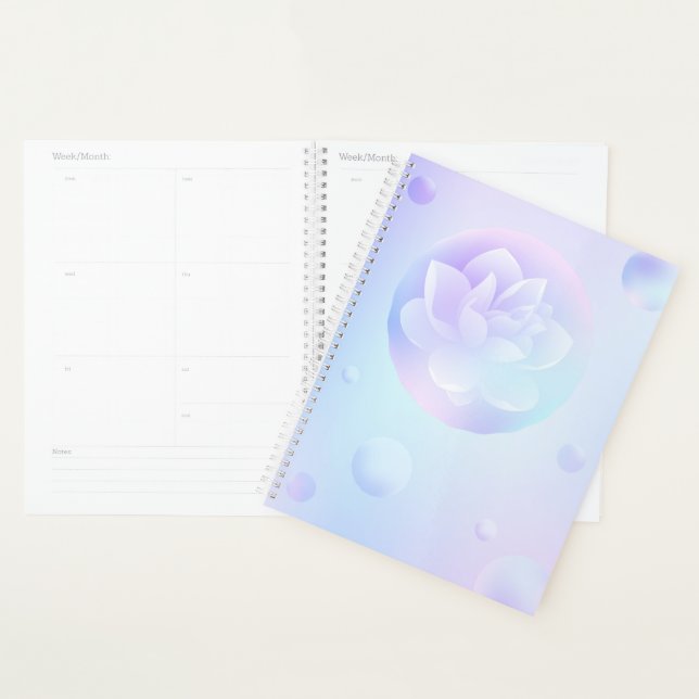 Agenda Tranquil Lotus Hardcover Daily Planner (Exibição)