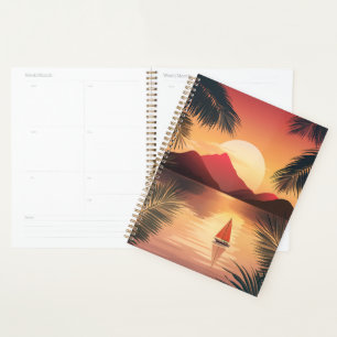 Agenda ⛵ Tranquil Sunset Sail Planner 🌅 📘