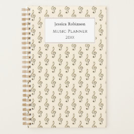 Agenda Treble Clef Music Symbol Na moda Cream