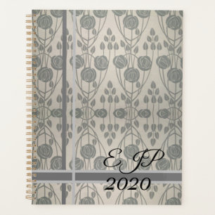 Agenda Trendy Art Nouveau Designado em Grays, Monograma