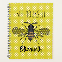Agenda Trendy BEE Yself Yellow Polkadot DECOR Nomeado