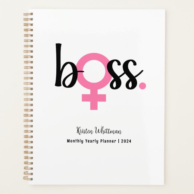 Agenda Trendy Boss Lady Modern Typografia (Frente)