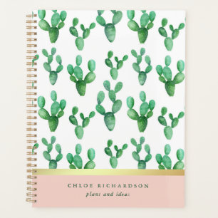 Agenda Trendy Cactus Padrões Dourados do Deserto, Esca