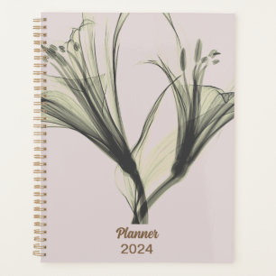 Agenda Trendy Girly Dourado Floral 2024