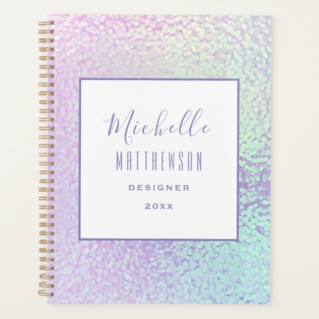 Agenda Trendy Holographic Professional 2024 Chic Business (Frente)