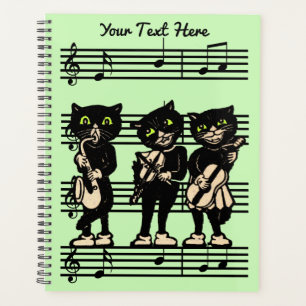 Agenda Três Instrumentos Musicais De Gatos Negros