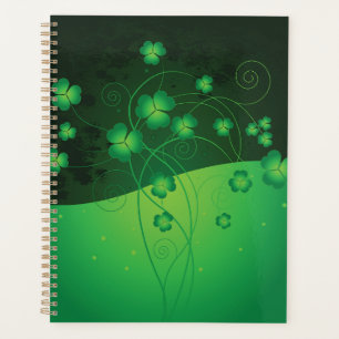 Agenda Trevo de Shamrock Verde Dia de São Patrício Sorte
