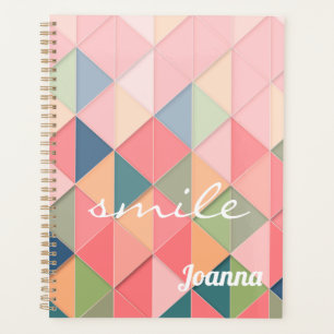 Agenda Triângulos Coloridos Suaves Personalizados