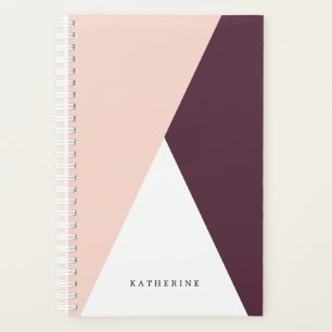 Agenda Triângulos geométricos rosa-pincel-pincelado e b