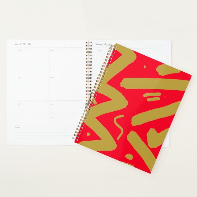Agenda Tribal Dourado e Vermelho (Exibição)