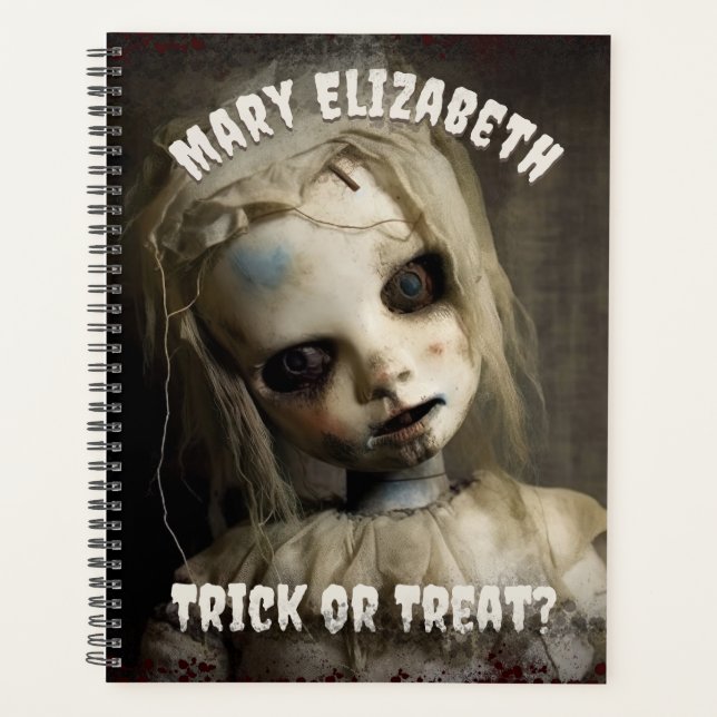 Agenda Trick ou Tratar Doll 80s Assombrada Horror (Frente)