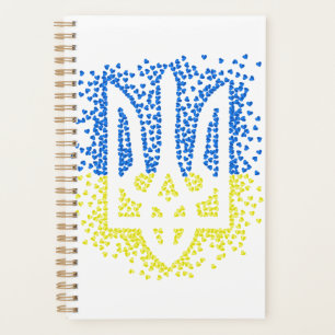 Agenda Tridente de emblem ucraniano trizub espalhando cor