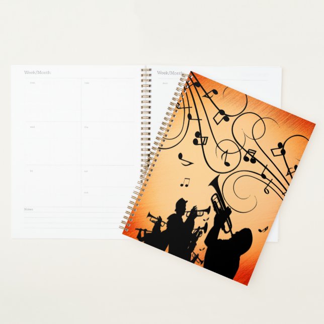 Agenda Trompet Section Jazz Music Orange Rust (Exibição)