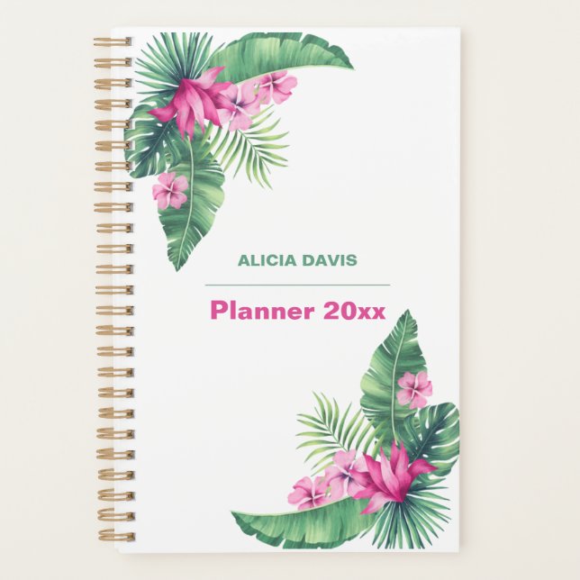 Agenda Tropical Exótica Não Atualizada | seu nome (Frente)