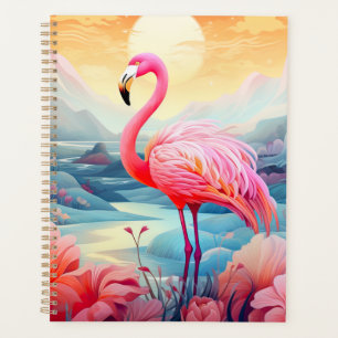 Agenda Tropical Flamingo com Flores-76280