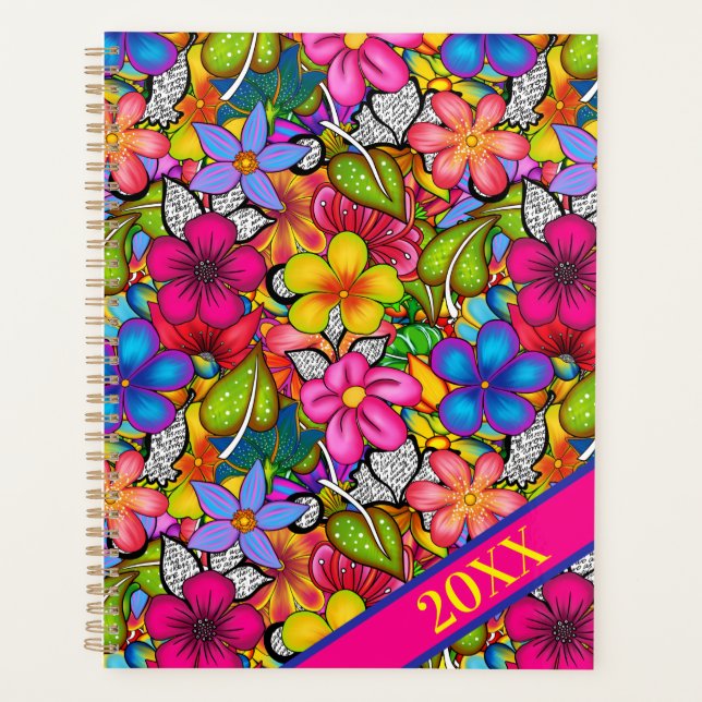 Agenda Tropical Floral Anualmente Data (Frente)