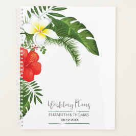 Agenda Tropical Floral Wedding ID475