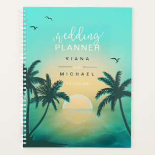 Agenda Tropical Isle Sunrise Planta Casamento Teal L2 ID5