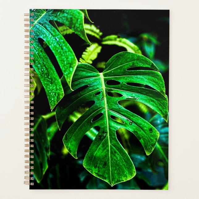 Agenda Tropical Monstera Glow – Jungle Leaf Photography (Frente)
