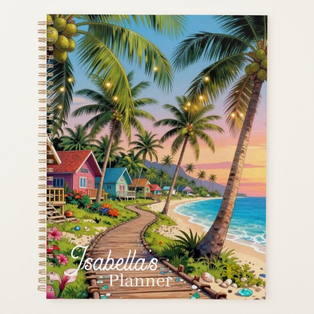 Agenda Tropical Paradise Coastal Seaside Cottage Ocean  (Frente)