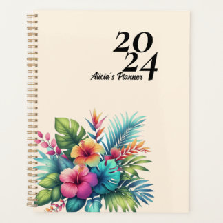 Agenda Tropical Personalizada de Flor de Hibisco