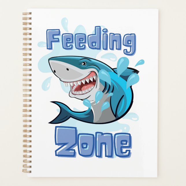 AGENDA TUBARÃO DE ZONA DE ALIMENTAÇÃO, ESTILO DE CARTÃO (Frente)