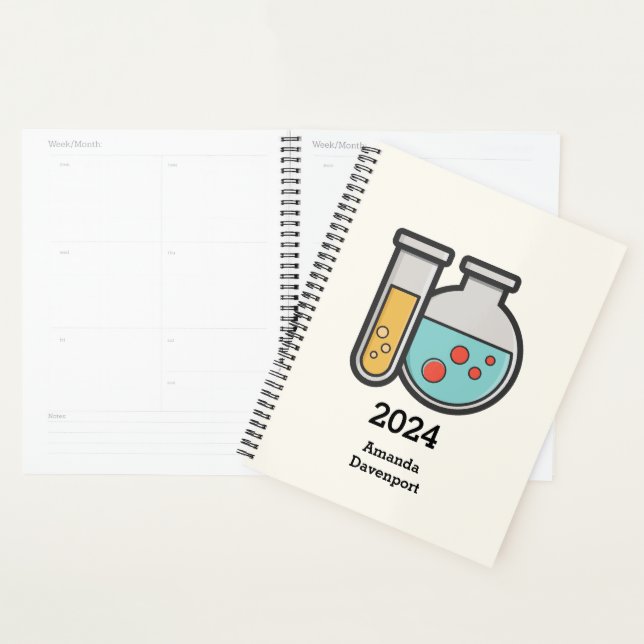 Agenda Tubo de teste de química e copo (Exibição)