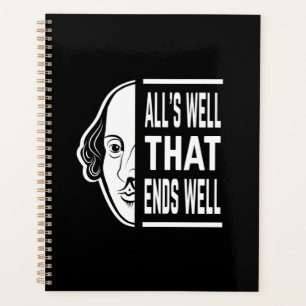 Agenda Tudo bem, acaba bem com a citação de Shakespeare