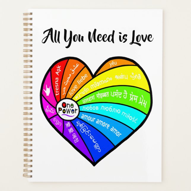 Agenda Tudo o que Você Precisa é Amor (Frente)