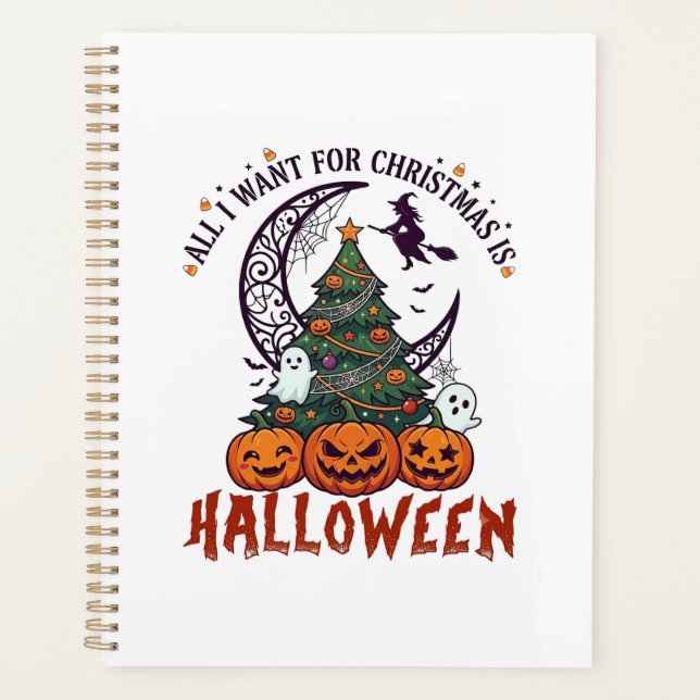 Agenda Tudo Quer Árvore De Natal De Halloween Abóboras Fa (Frente)